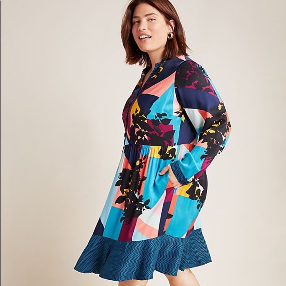 Anthropologie Gillian Abstract Shirtdress Med NWT - Picture 5 of 8
